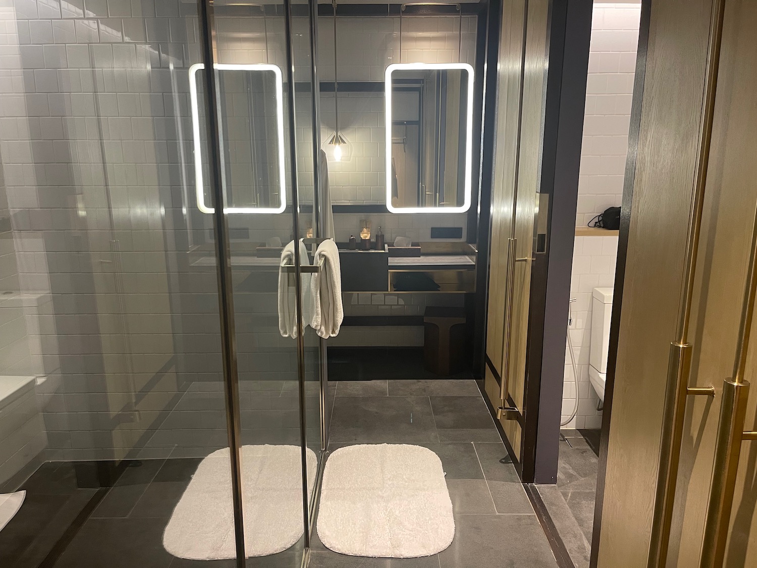 Bathroom with glass shower