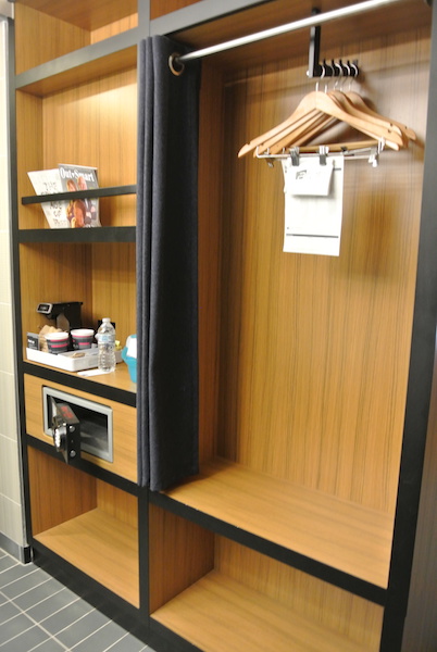 Open closet and snacks